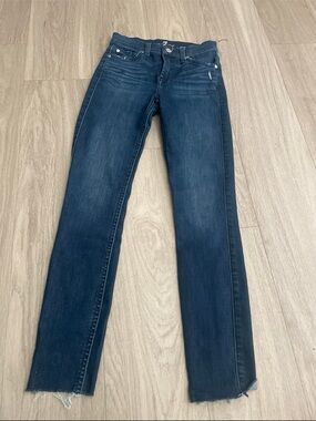7 For All Mankind Dark Blue Skinny Jeans